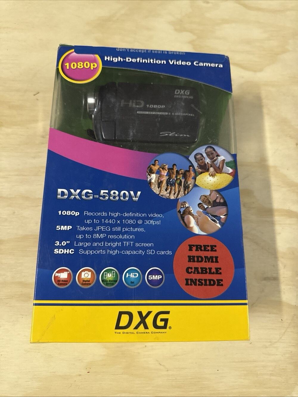 DXG-580V High Definition Digital Camcorder 3" Active Matrix TFT Color LCD, Black